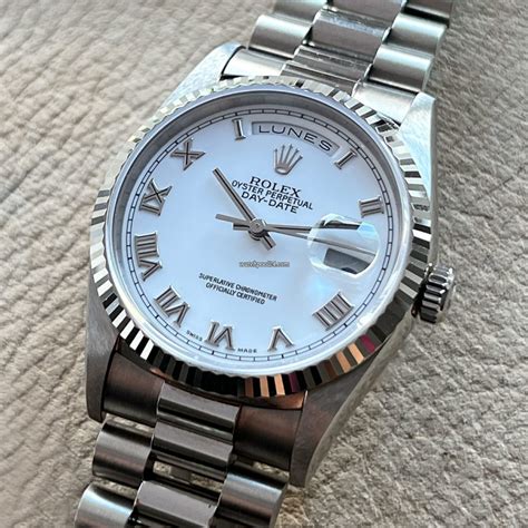 white gold nos rolex day date chinese numbers|Rolex clock serial numbers.